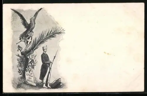 AK Italienischer Infanterist aus dem Jahr 1861