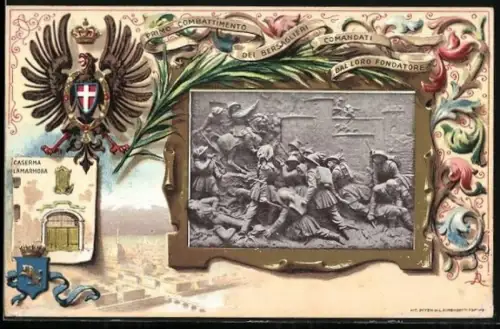 AK Primo Combattimento dei Bersaglieri Comandati dal Loro Fondatore, italiensiches Infanterie-Regiment