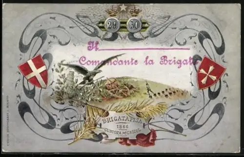 Künstler-AK Brigata Pisa, 29. e 30. Reggimenti Fanteria