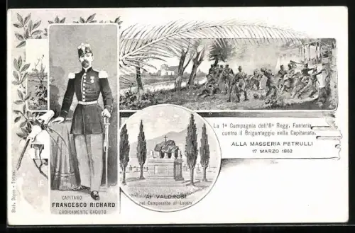 AK 8. Reggimento Fanteria, Alla Masseria Petrulli 17 Marzo 1862, Capitano Francesco Richard
