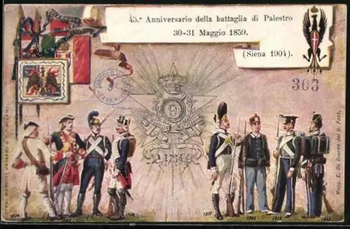 AK 9. Reggimento Fanteria, Soldaten des Infanterie-Regiment Nr. 9 in Uniform von 1734-1843