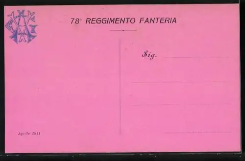 AK 78. Reggimento Fanteria, Regimentswappen des Infanterie-Regiment Nr. 78
