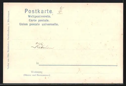 Künstler-AK Mörchingen, Blick auf Neustadt
