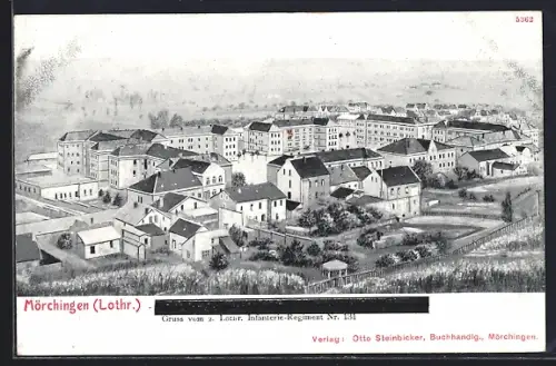 AK Mörchingen /Lothr., Vue générale de la ville avec bâtiments et habitations