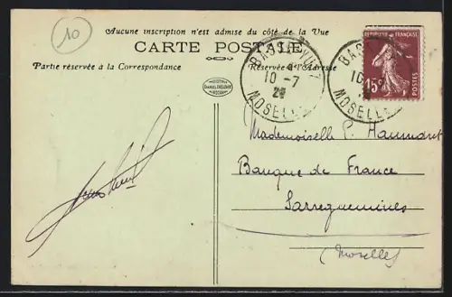 AK Basse-Yutz, Rue Nationale, Strassenpartie