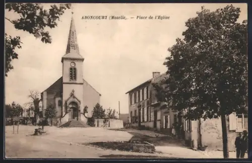 AK Aboncourt /Moselle, Place de l`Eglise