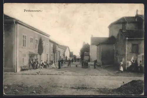 AK Pettoncourt, Une rue, Strassenpartie