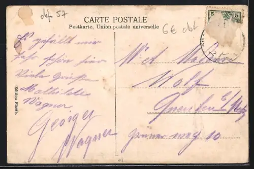 AK Pettoncourt, Une rue, Strassenpartie