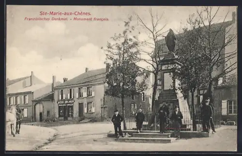 AK Ste. Marie-aux-Chenes, Französisches Denkmal