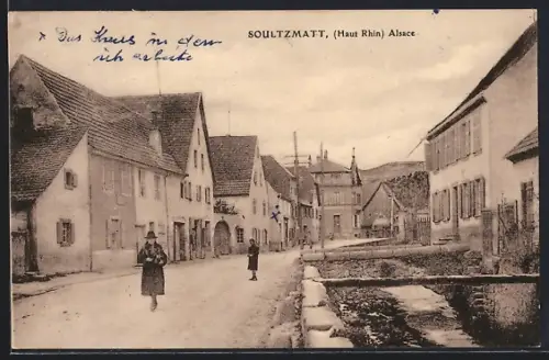 AK Soultzmatt /Haut Rhin, Une rue, Strassenpartie