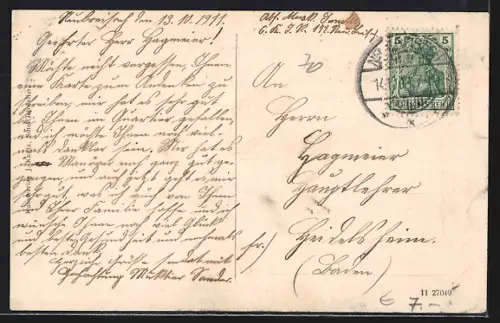 AK Neubreisach /O.-Els., Neue Infanterie-Kaserne No. 172, Wache und Kantine