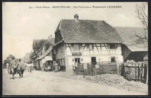 AK Mortzwiller, Rue Principale et Restaurant Lehmann