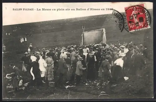 AK Ballon d`Alsace, La Messe en plein air en 1907
