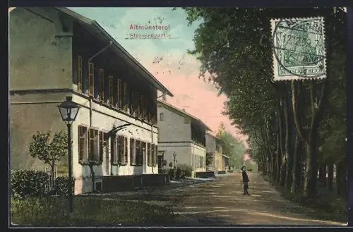 AK Altmünsterol, Strassenpartie mit Jungen