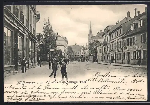 AK Mülhausen, Junge Thor, Strassenpartie