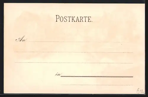 Lithographie Colmar, Blick vom Peterwall, Bruat Denkmal, Kaufhaus