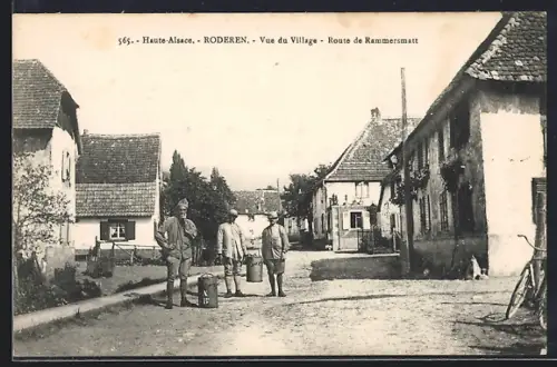 AK Roderen /Haute-Alsace, Vue du Village, Route de Rammersmatt