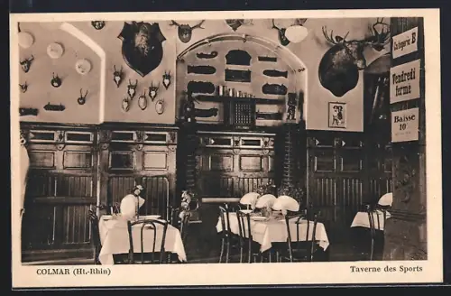 AK Colmar /Ht.-Rhin, Taverne des Sports, 7, Rue Vauban