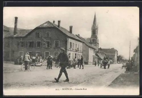 AK Moosch, Grande-Rue, Ortspartie