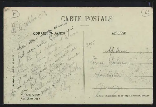 AK Moosch, Grande-Rue, Ortspartie