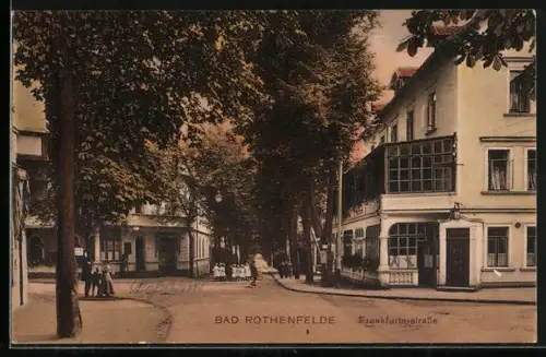 AK Bad Rothenfelde, Franfurterstrasse mit Gasthof