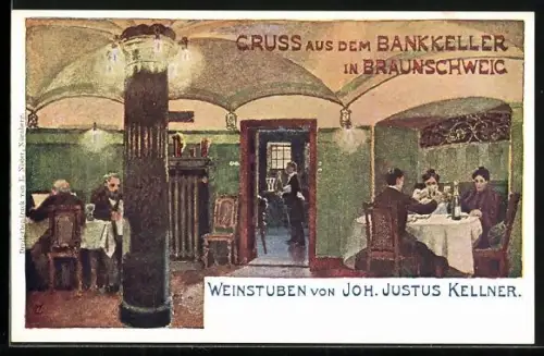 AK Braunschweig, Gasthaus Bankkeller von Joh. Justus Kellner