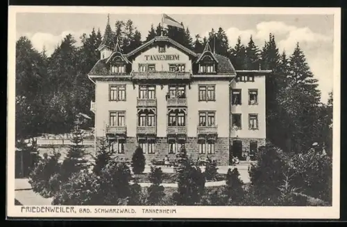 AK Friedenweiler /Schwarzwald, Hotel Tannenheim, Bes. C. Baer
