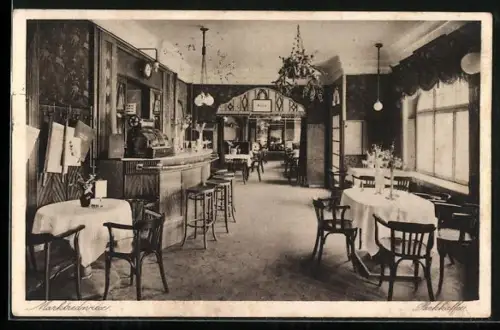 AK Marktredwitz, Parkkaffee, Innenansicht, Bes. Max Sellner