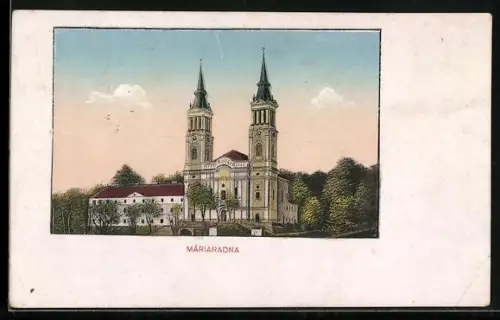 Künstler-AK Máriaradna, Kirche