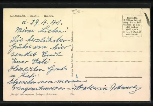 AK Kolozvár, Kilátás a fellegvárról