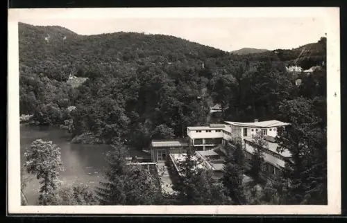AK Szováta Gyógyfürdö, Teilansicht mit Blick auf die Berge