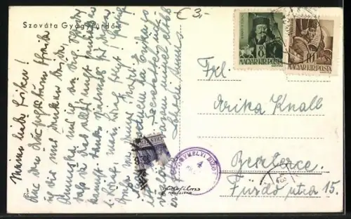 AK Szováta Gyógyfürdö, Teilansicht mit Blick auf die Berge