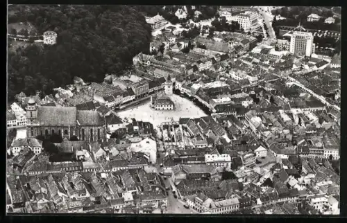 AK Brasov, Panorama mit Strassenpartie
