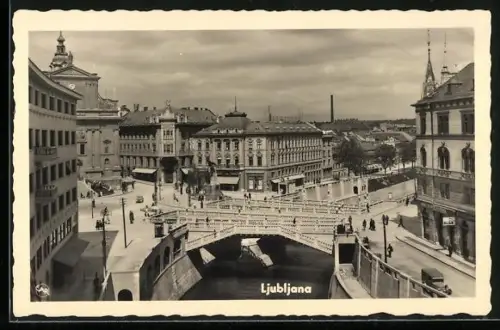 AK Ljubljana, Flusspartie mit Brücke