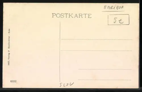 AK Marburg a. Drau, Rückansicht der Domkirche