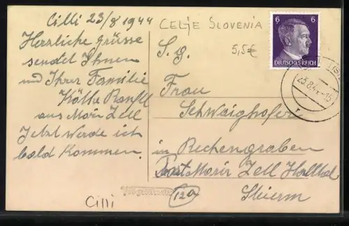 AK Cilli, Strassenpartie im Ort