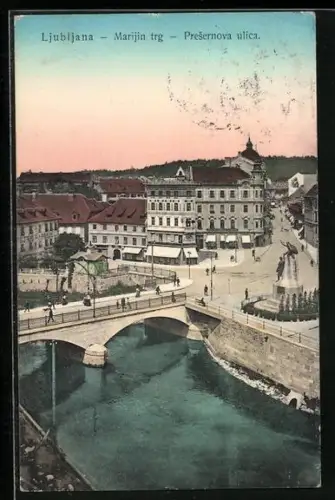 AK Ljubljana, Marijin trg, Presernova ulica