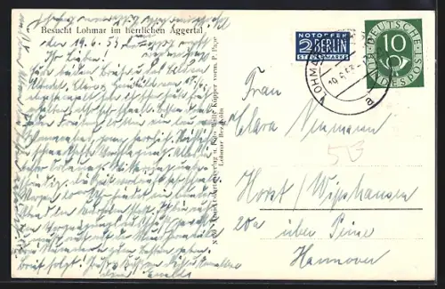 AK Lohmar /Aggertal, Poststrasse mit Post
