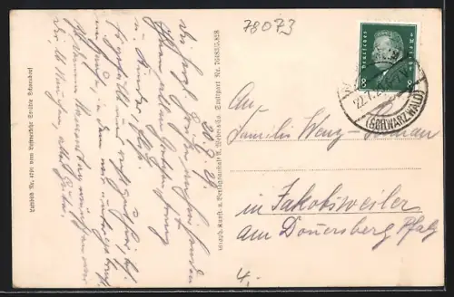 AK Bad Dürrheim, Teilansicht, Fliegeraufnahme