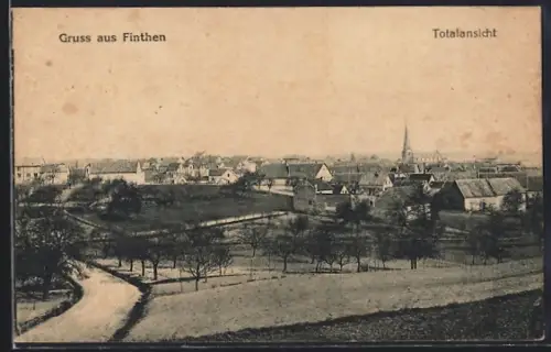 AK Finthen, Totalansicht aus der Vogelschau