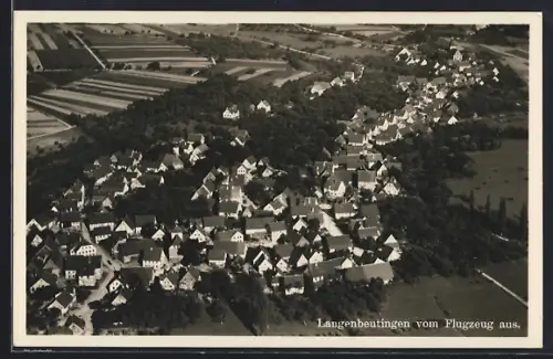 AK Langenbeutingen, Totalansicht vom Flugzeug aus
