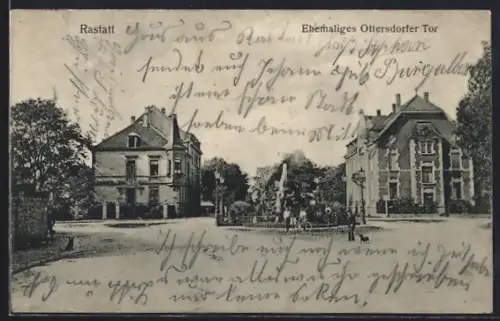 AK Rastatt, Ehemaliges Ottersdorfer Tor, Panorama