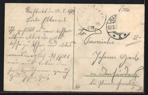 AK Rastatt, Ehemaliges Ottersdorfer Tor, Panorama