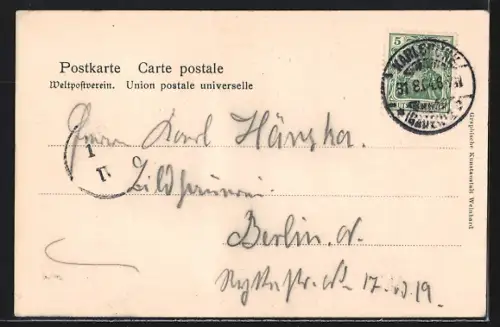 AK Karlsruhe, Versorgungsanstalt mit Strasse u. Abzweig
