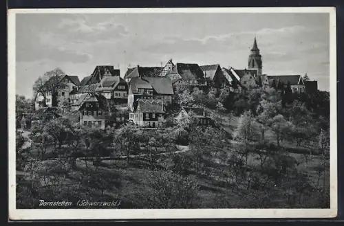 AK Dornstetten /Schwarzwald, Totalansicht mit Strassen aus der Vogelschau