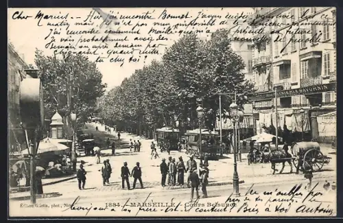 AK Marseille, Course Belsunoe, Strassenbahn