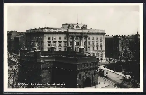AK Krakau, Barbakan u. Emissionsbank, Strassenbahn