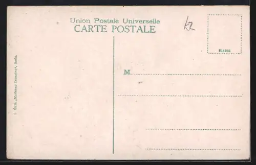 AK Sofia, Parlament mit Strassenbahn & Denkmal