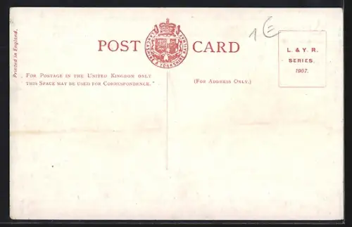 AK Southport, Lord Street, Strassenbahn