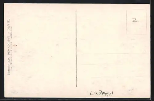 AK Luzern, Seebrücke mit Strassenbahn und Hofkirche